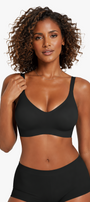 Jelly Bras for Women No Underwire Full Coverage Push Up Bra Wireless Seamless Bra Comfortable Tshirt Bralettes Black