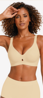 Jelly Bras for Women No Underwire Seamless Push Up Bra Full Support Comfort Bralettes Wireless Plunge Everyday Bra Skin