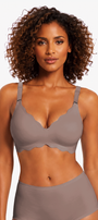 Jelly Bras for Women No Underwire Scalloped Push Up Wireless Bralettes Seamless Soft Comfort Everyday Tshirt Bra Grey