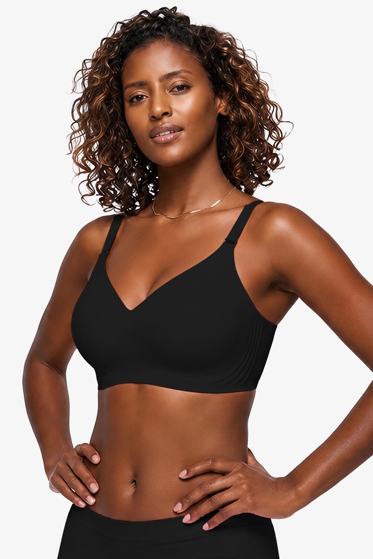 Jelly Bras for Women No Underwire Push Up Seamless Supportive Plunge Bra Full Coverage Comfortable Bralettes Black