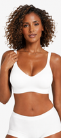 Jelly Bras for Women No Underwire Full Coverage Push Up Bra Wireless Seamless Bra Comfortable Tshirt Bralettes White
