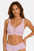 Pink deep V mesh bralette with wide straps