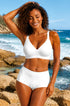 White scalloped no-underwire full-coverage everyday bra with wide straps