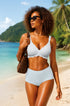 Seamless haze blue push-up bra with scalloped neckline and wide straps