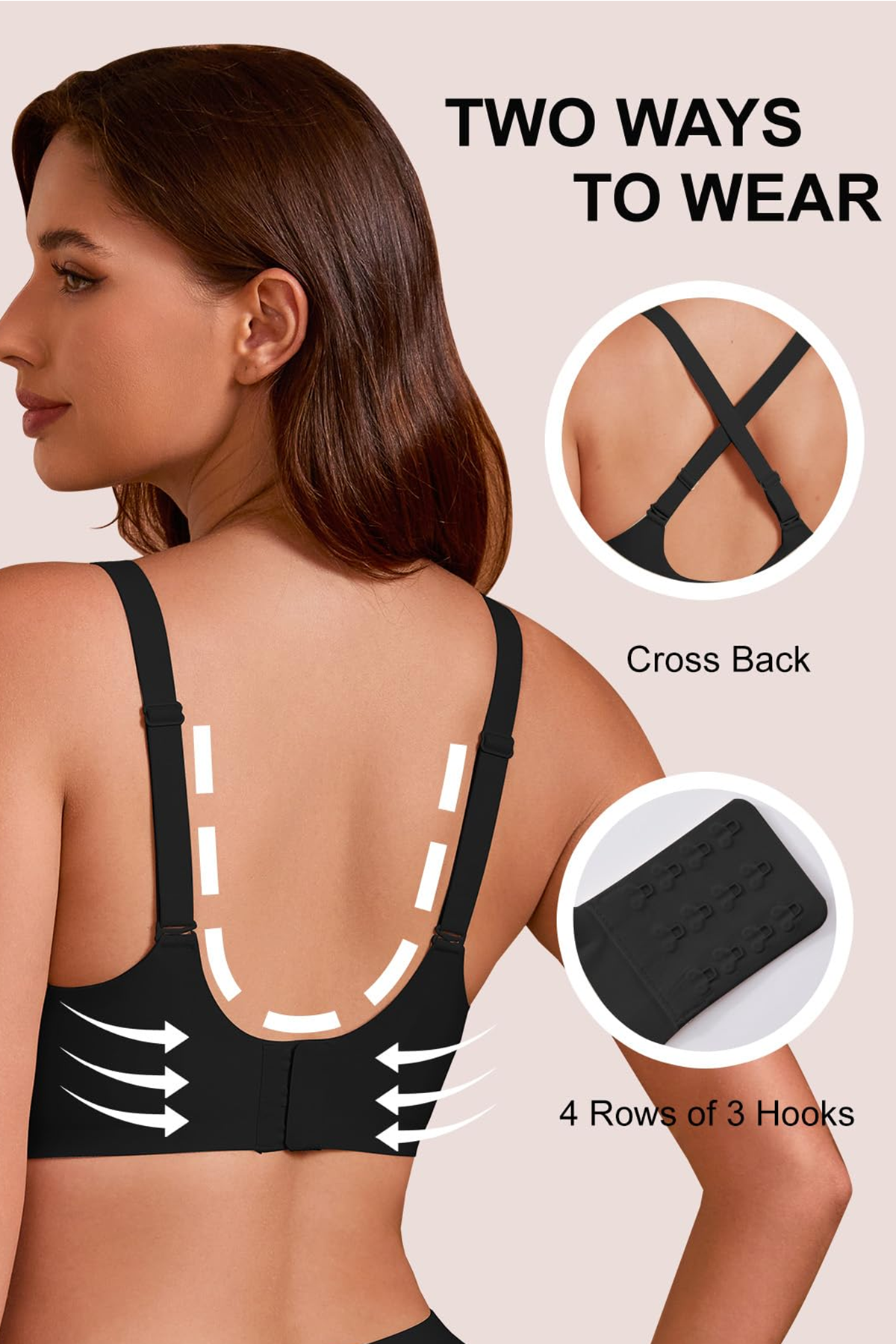 Jelly Bras for Women No Underwire Push Up Deep V Mesh Comfort T Shirt Bralette Wireless Seamless Everyday Bra Black