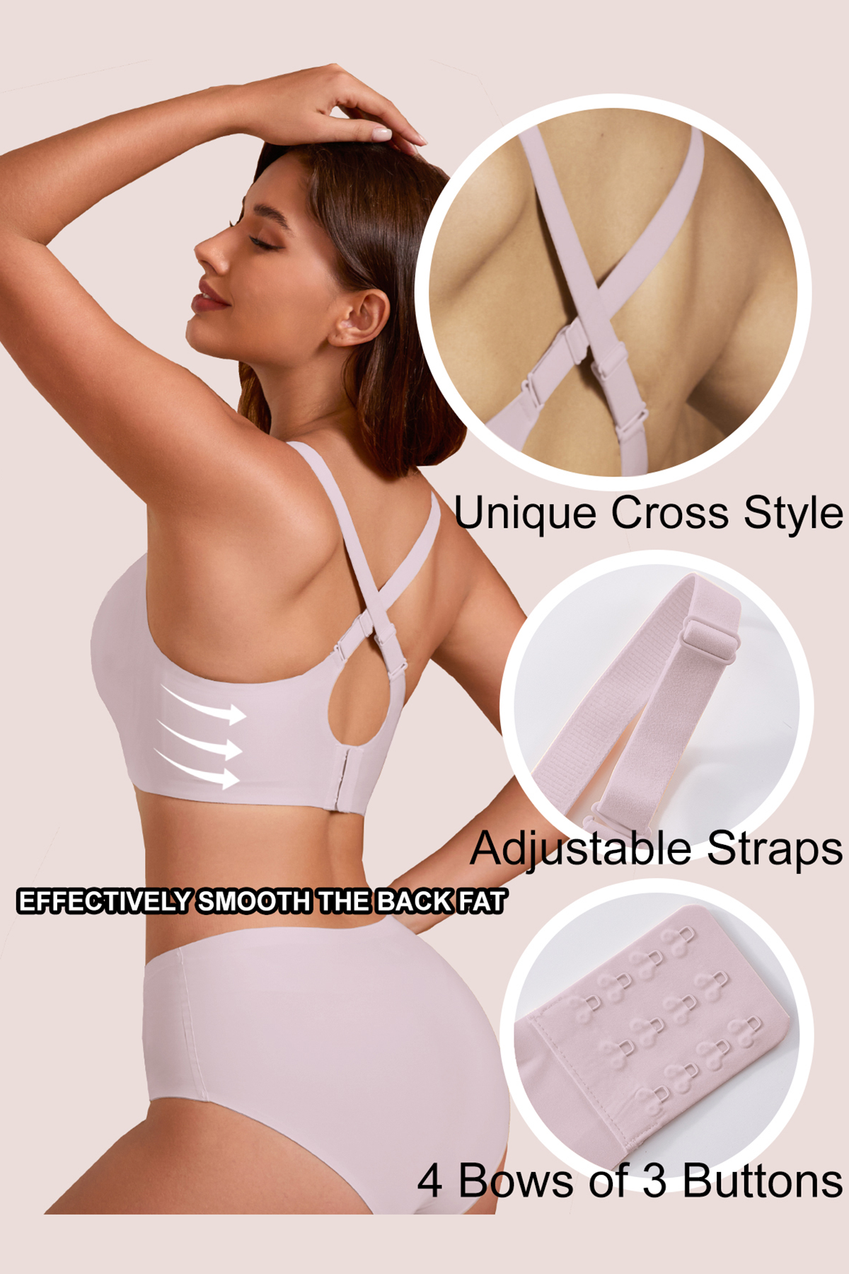 Jelly Bras for Women No Underwire Push Up V Mesh Seamless Comfort Tshirt Bra Supportive Lift Bralette Everyday Bra Pink