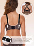Back view of a leopard-print bralette with adjustable convertible straps