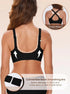 Black convertible bralette with adjustable straps and a smoothing back band