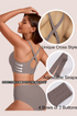 Seamless V-neck bralette with cross-back straps and adjustable back