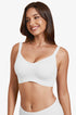 White full-coverage T-shirt bra with smooth neckline