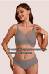 Seamless V-neck bralette with contoured 3D cups for smooth fit