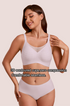 Pink seamless bra with smooth 3D contour cups, front view