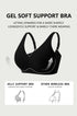 Deep V wireless t-shirt bra, dark black, smooth molded cups