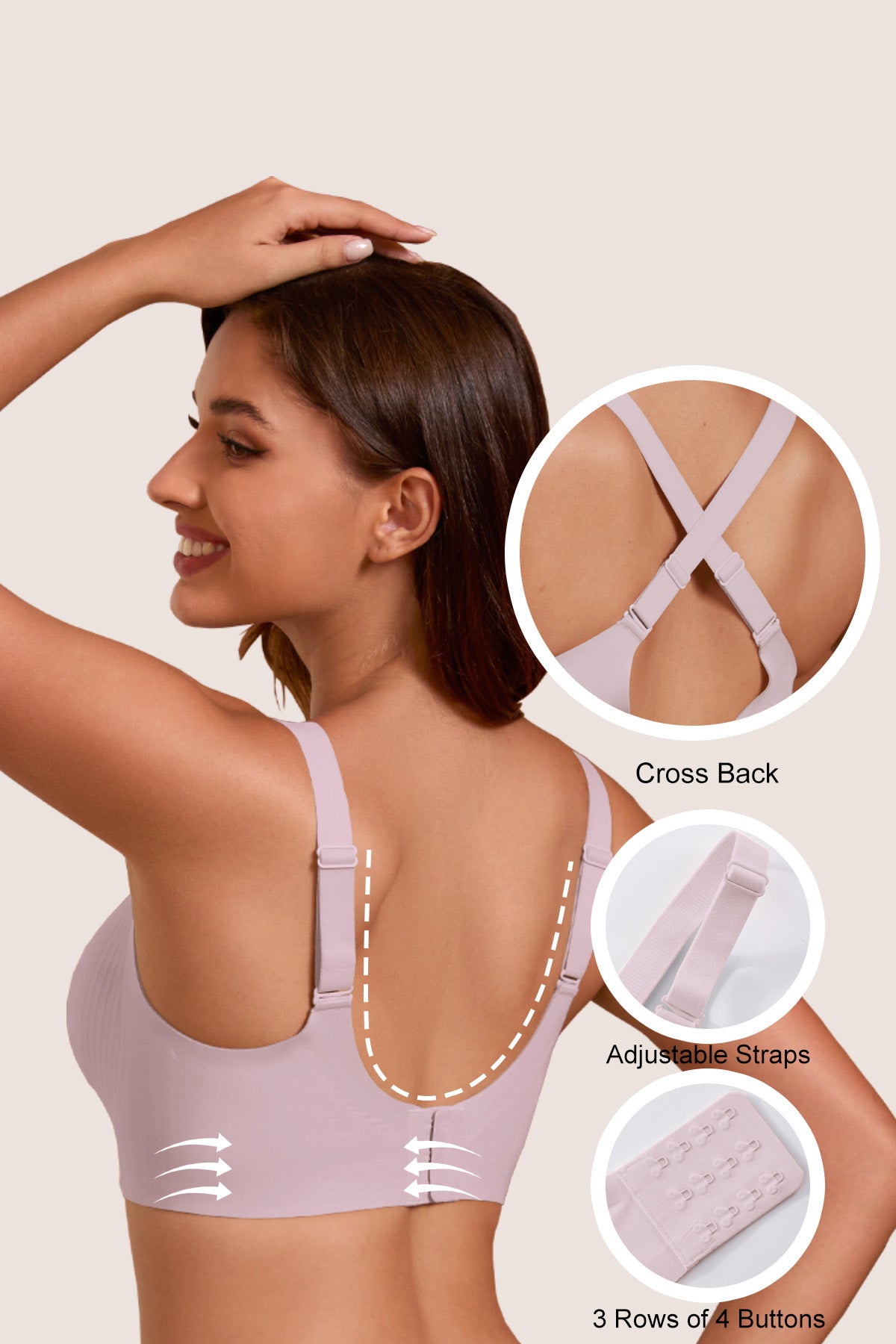 Jelly Bras for Women No Underwire Full Coverage Push Up Bra Wireless Seamless Bra Comfortable Tshirt Bralettes Pink