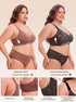 Leopard-print bralette with wide straps and a smooth, close-fitting band