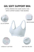 Haze blue seamless push-up bra with scalloped edges, wirefree molded cups