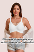 White V-neck seamless bra with smooth no-underwire stretch fit