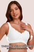 White sculpting jelly push-up bra with seamless W-shaped support