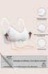 White wireless full-coverage T-shirt bra with wide side panels and push-up cups