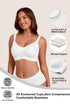 White wireless bra with 3D contoured cups and zero-compression comfort seams