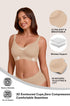 Nude molded cup wireless bra with seamless T-shirt silhouette and soft stretch