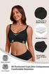 Black full-coverage bra with stitched cup contours and supportive straps