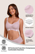 Pink wireless t-shirt bra with 3D contoured cups and seamless, soft coverage