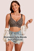 Leopard print plunge wireless bra with black straps and seamless stretch fit