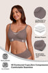 Coffee-brown wireless bra with 3D contour cups and breathable seamless fabric