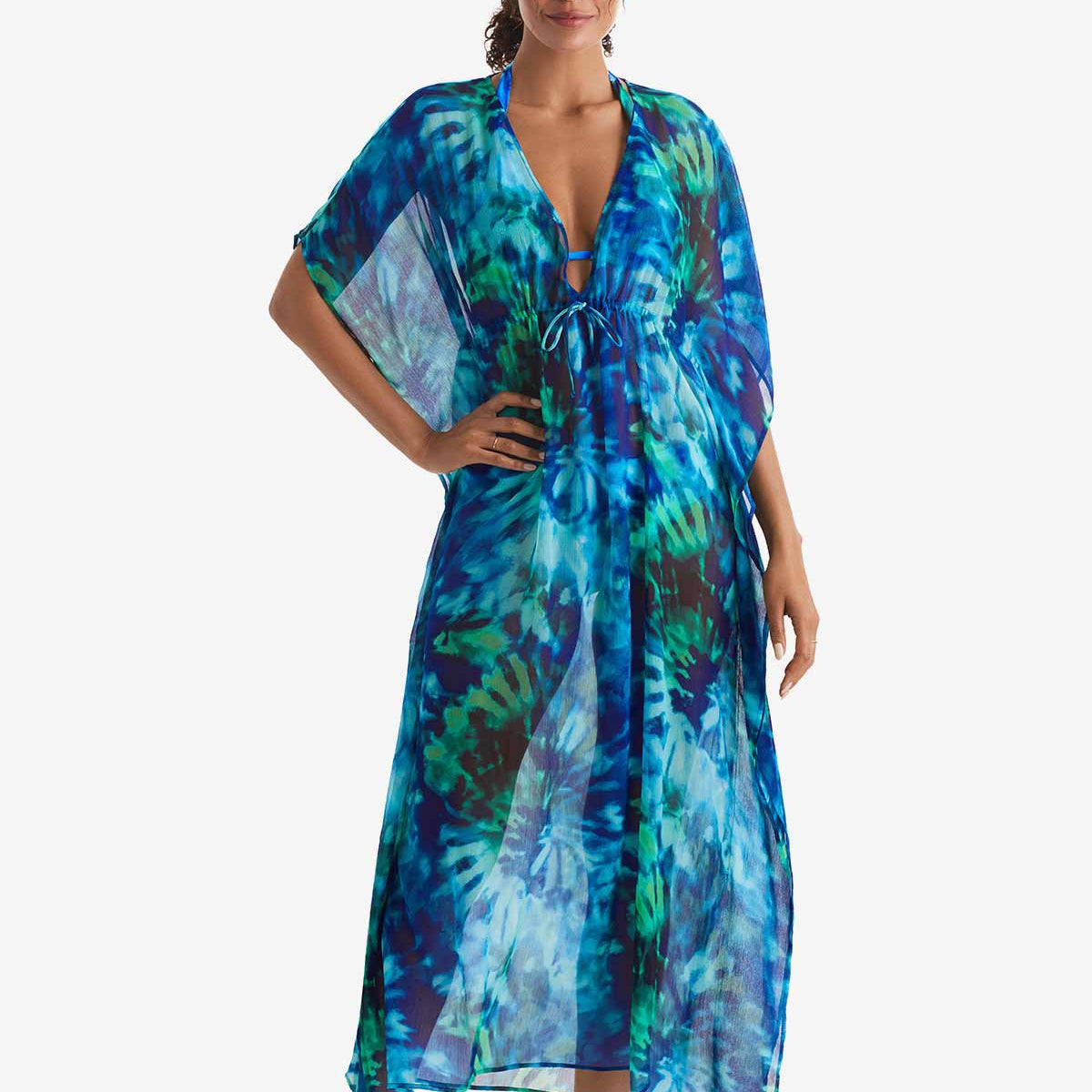 Dune Midi Caftan - Saltwater Tie Dye