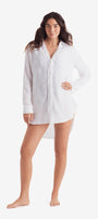 Laguna Fray Shirt - White Bliss Gauze