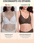 Dark coffee seamless push-up bra with scalloped cups for comfortable fuller coverage.