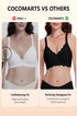 Black scalloped wireless bra with smooth seamless fit and comfortable coverage