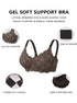 Leopard print bra with 3D cup support, free extender back, 4-row hook closure