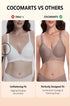 Side-by-side view of grey seamless push-up bra on models