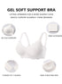 White wireless push-up bra with 3D cup support and hook-and-extender back details