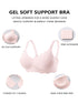 Pink wireless support bra with molded 3D cups and adjustable straps
