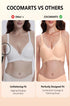 Light nude scalloped seamless push-up bra, no underwire, smooth jelly cups