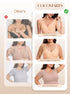 Nude seamless wireless bra with full coverage and smooth, comfortable feel