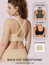 Semolina beige underwire-free bralette with cross-back straps and full-coverage back