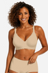 Semolina scalloped no-underwire full-coverage bra with stretch cups