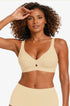 Seamless wireless plunge bra in skin tone, full support