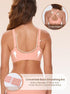 Tea red seamless bralette with cross straps, adjustable back, no underwire
