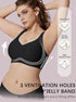 Black V-neck bralette with wide straps and smooth molded cups