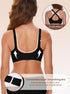 Black seamless bralette, convertible back with cross straps and smooth coverage