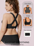 Back view of leopard-print bralette with cross-back straps and full coverage