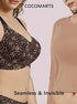 Leopard-print bralette with smooth seamless cups and wide shoulder straps