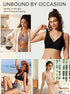 Dark black deep V wireless t-shirt bra with smooth supportive fit
