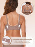 Grey seamless no-underwire bralette with convertible cross-back straps
