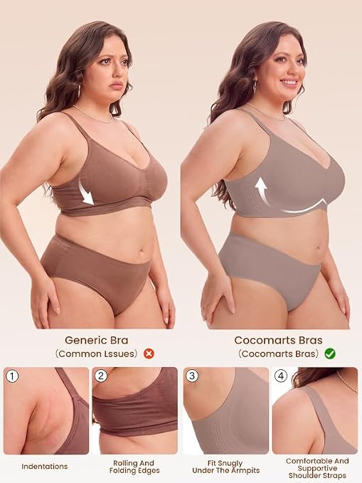 Grey seamless no-underwire bralette with scoop neckline and adjustable straps